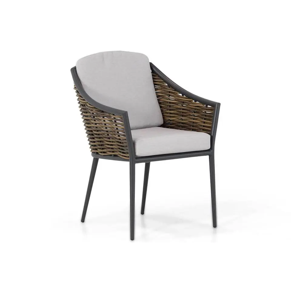 Tuinset 4 personen 180 cm Aluminium/wicker Grijs Coco Olivine/Vienna