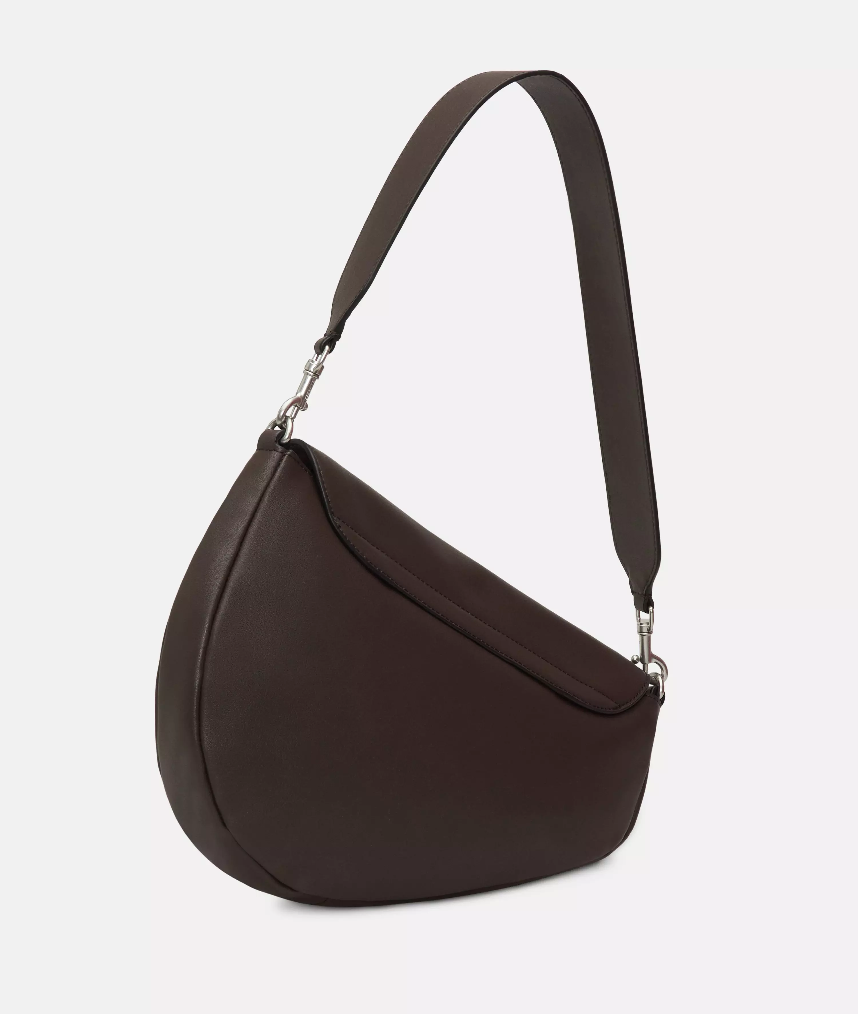 Oval Shoulder-Bag M Spacious shoulder bag made from recycled leather