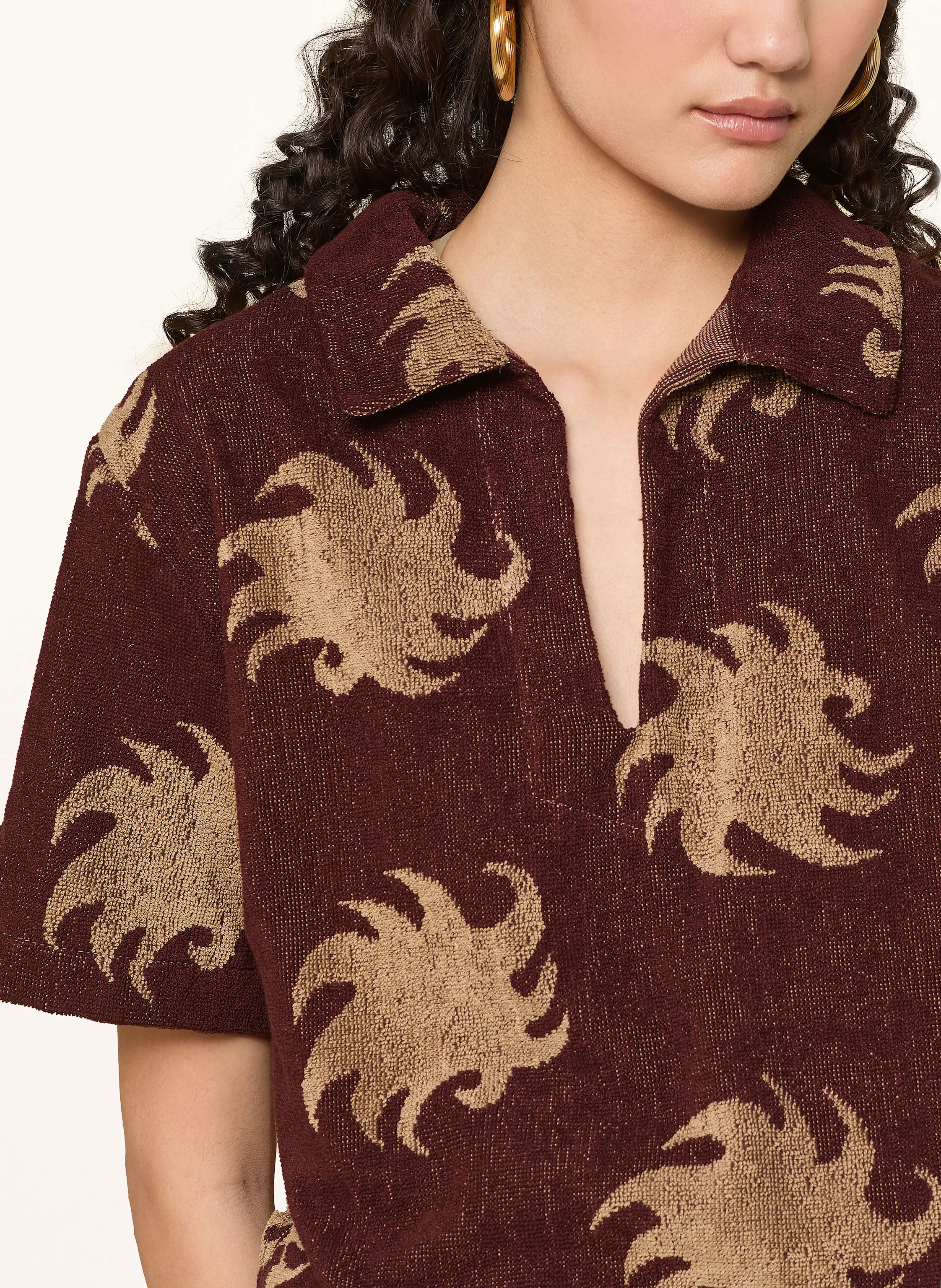 OAS Frottee-Poloshirt MOCHA EMBER JAFFA