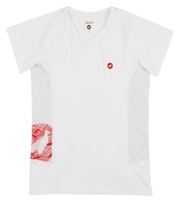 T-Shirt Technique Lagoped Teetrek Blanc/Rose Femme