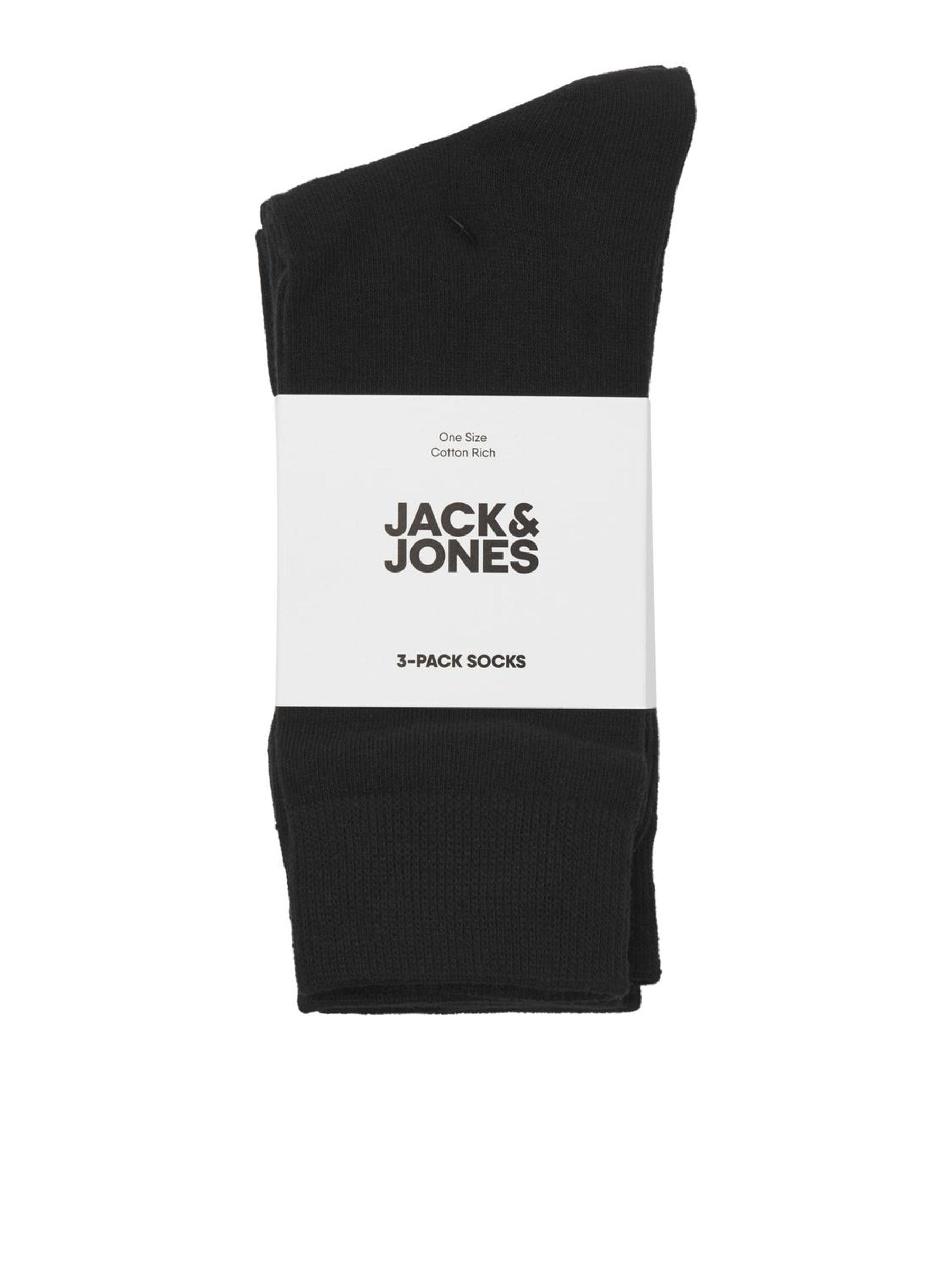 Jack & Jones Freizeitsocken »JACRAFAEL – Sockenpackung mit Stretch-Anteil, Einheitsgrösse« Packung, 3 Paar tlg. uni und melange, casual