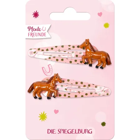 Die Spiegelburg Haarclips Pferdefreunde 2er Set, 1 Set, 3-fach sortiert