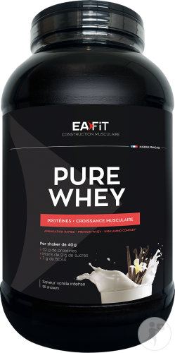 EA Fit Pure Whey Poudre Pour Boisson Saveur Vanille Intense 2,2kg