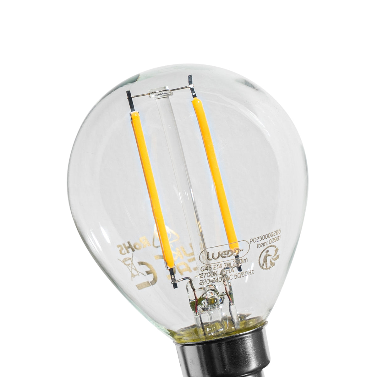 LUEDD E14 dimbare LED lamp P45 helder 3W 250 lm 2700K