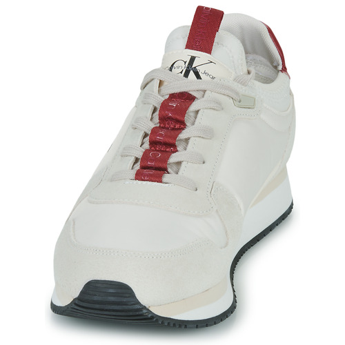 Calvin Klein Jeans - RUNNER SOCK LACEUP NY-LTH - Blanc / Rouge