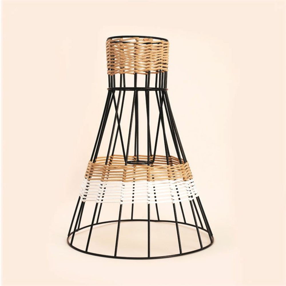 Abat-jour jupon noir 33 x 25 cm