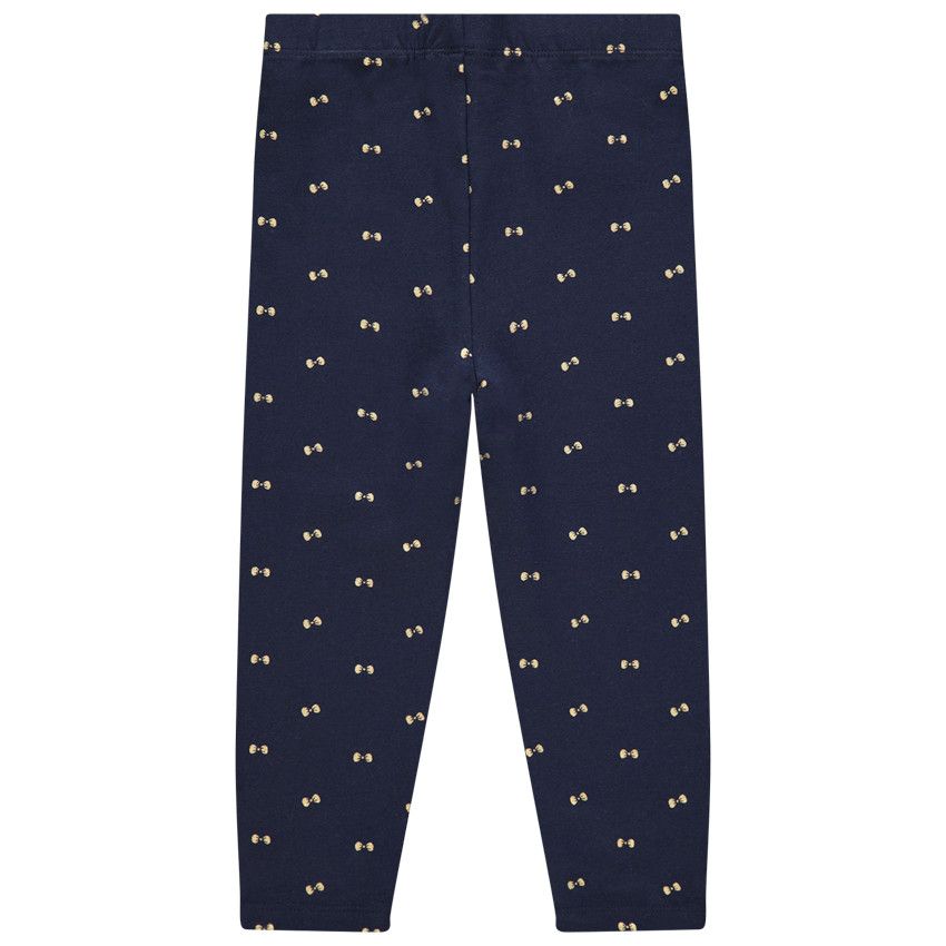Legging en jersey imprimé noeuds all-over - Bleu marine