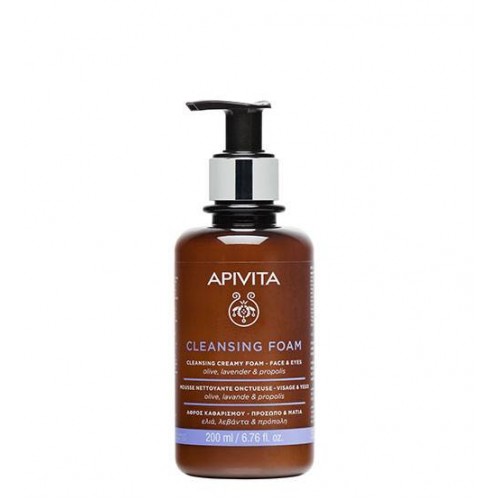 Apivita Espuma Cremosa de Limpeza - Rosto & Olhos 200ml