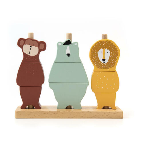 Puzzle Animaux à empiler en bois - TRIXIE