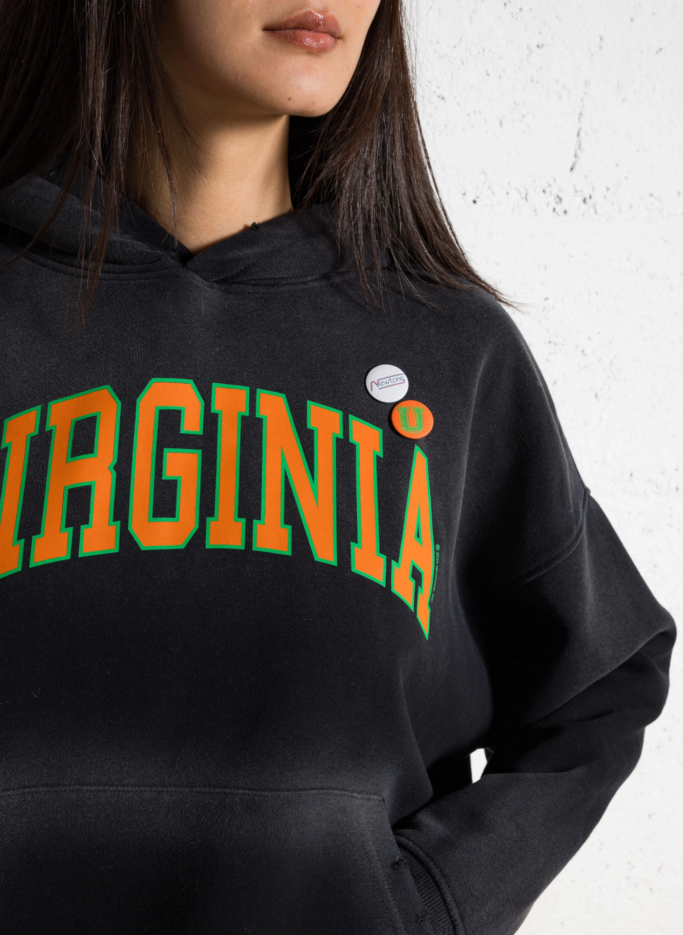 SKYLER VIRGINIA - Sweat à capuche en coton mélangé | Noir
