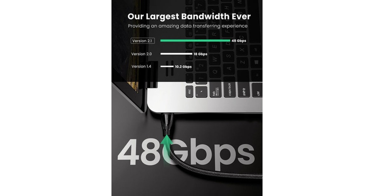 Ugreen8K HDMI 2.1 kabel  (Zwart, 2 meter)