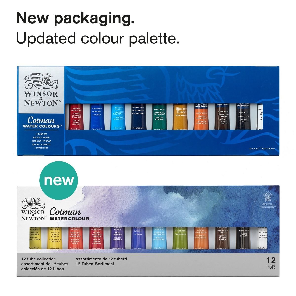 Winsor & Newton Cotman Watercolour Paint Set : 12x8ml