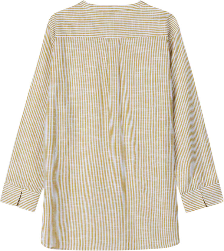 Juna Monochrome Lines Ida shirt okker/hvid XS Gul