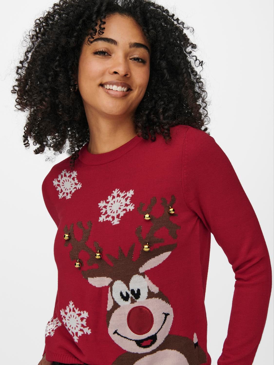 ONLXMAS Strickpullover High Risk Red