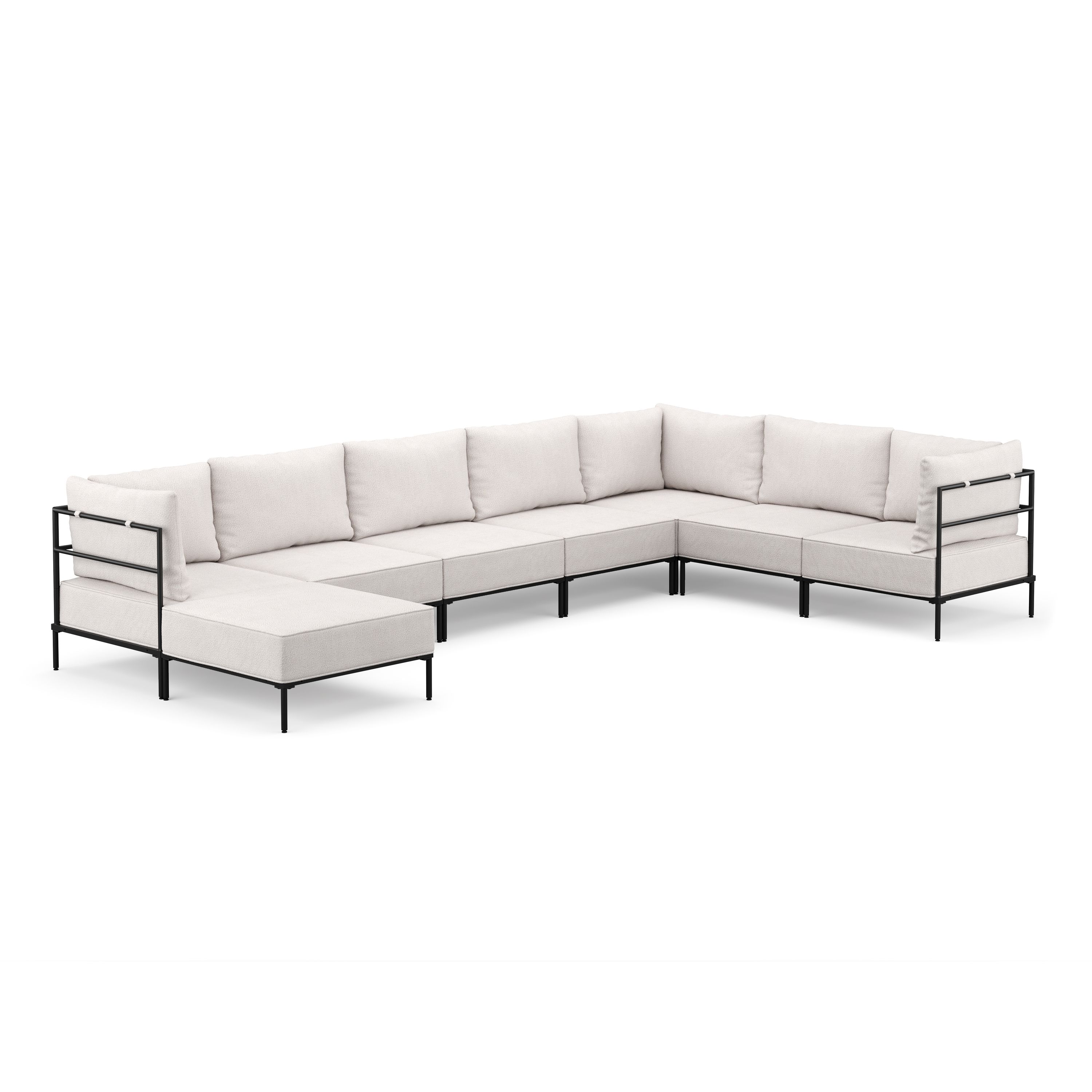 Ecksofa ETHAN Deluxe 6-Sitzer creme