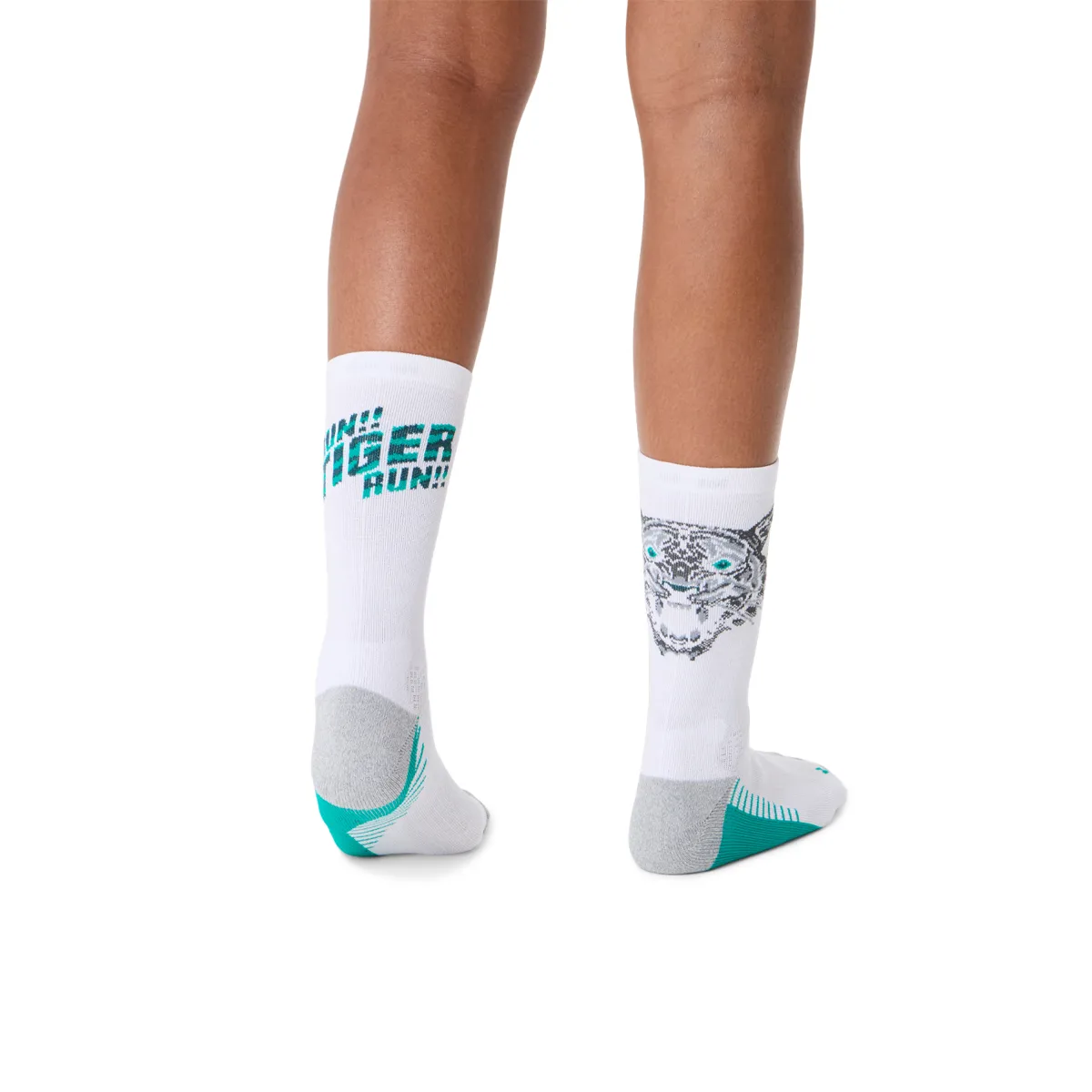 Asics Performance Run Sock Crew Brilliant White/wave Teal