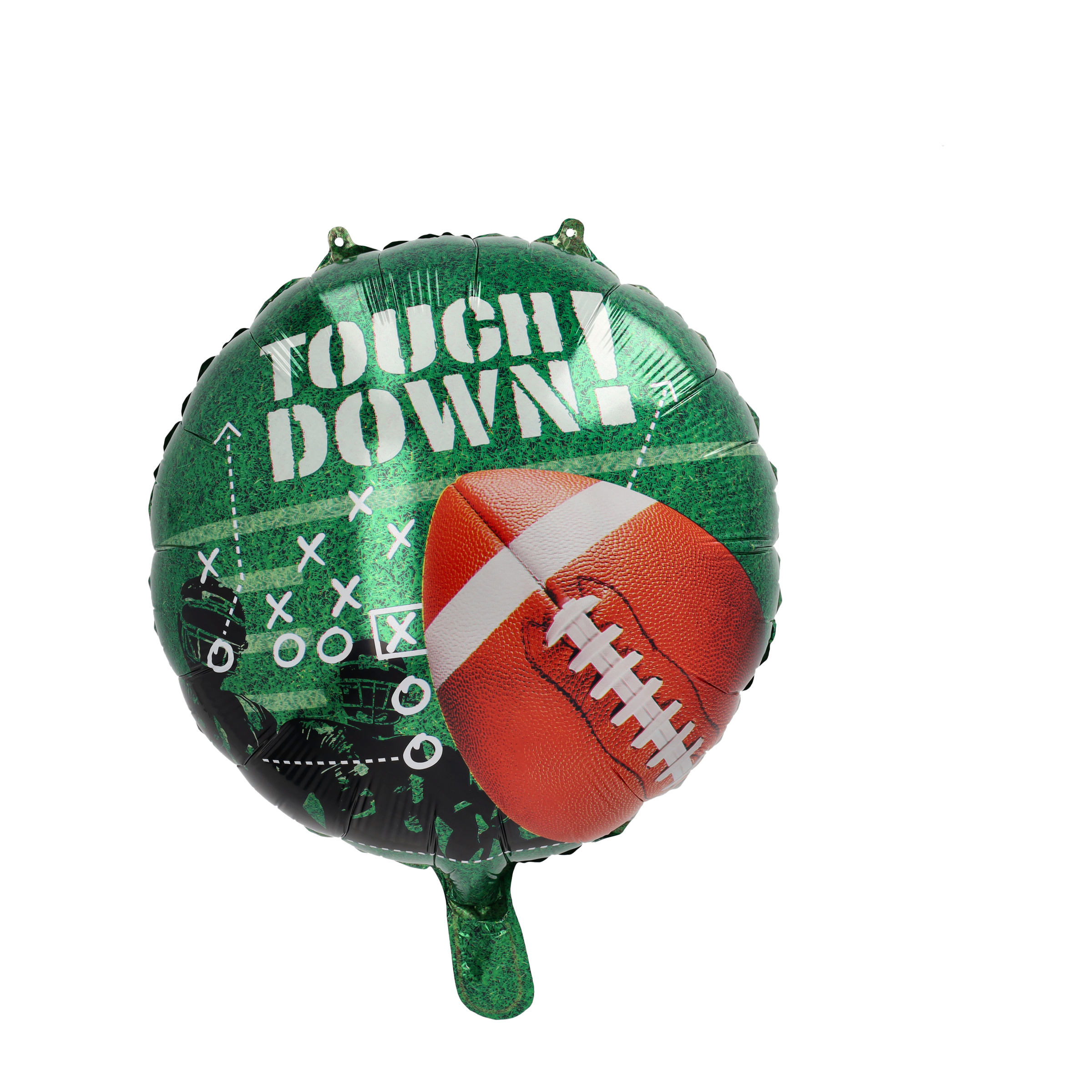 (6er Set) Football Party Deko Folien Ballon Super Bowl Luftballon - Touch Down