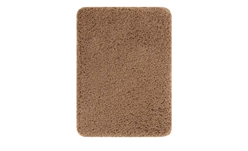 HOME STORY Badteppich Curly 70 cm Braun