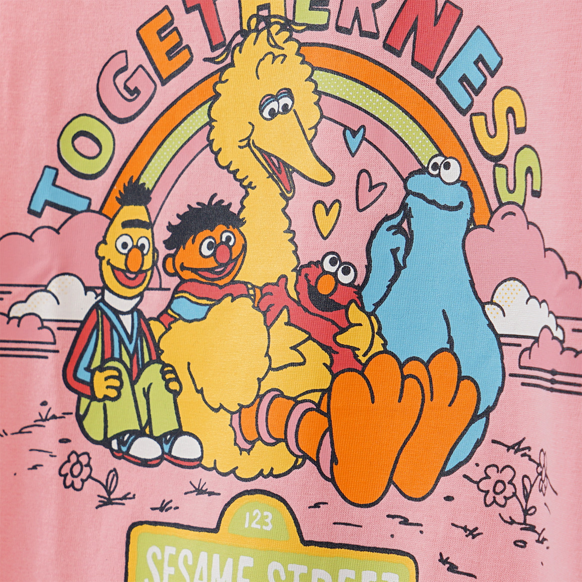 Topolino Sesamstraße T-Shirt mit Print rosa