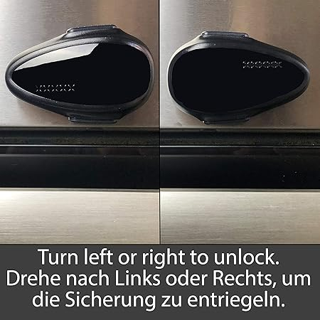 (75x45mm) Backofen Kindersicherung Selbstklebende Ofentür Schutzvorrichtung - Schwarz