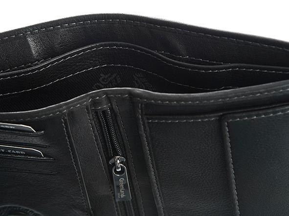 GreenLand Nature Geldbörse »Black Nappa« mit RFID-Abschirmmaterial