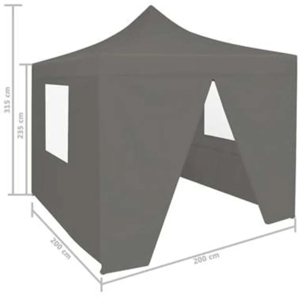 vidaXL - Partytent - Antraciet - Stof