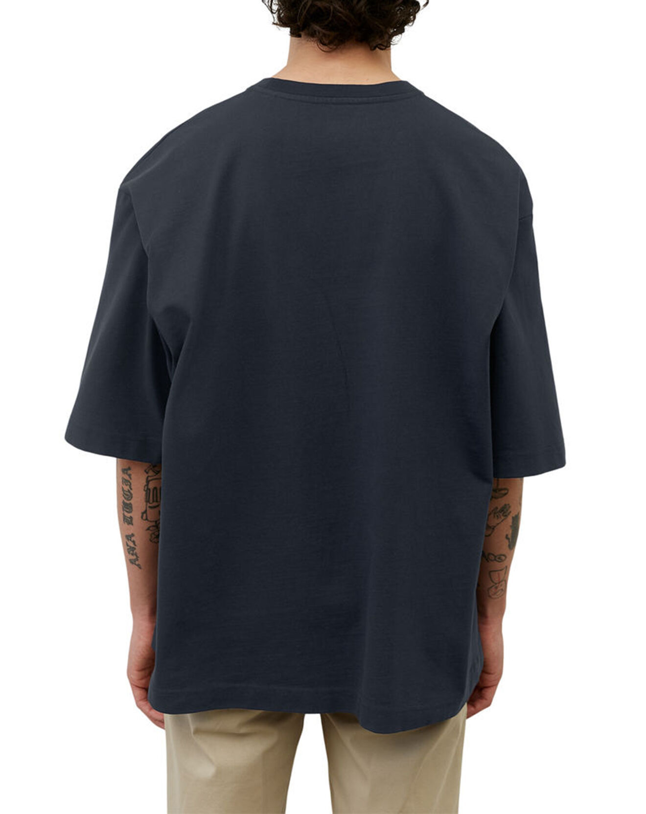Marc O'Polo T-Shirt manches courtes Col Rd Oversize bleu marine