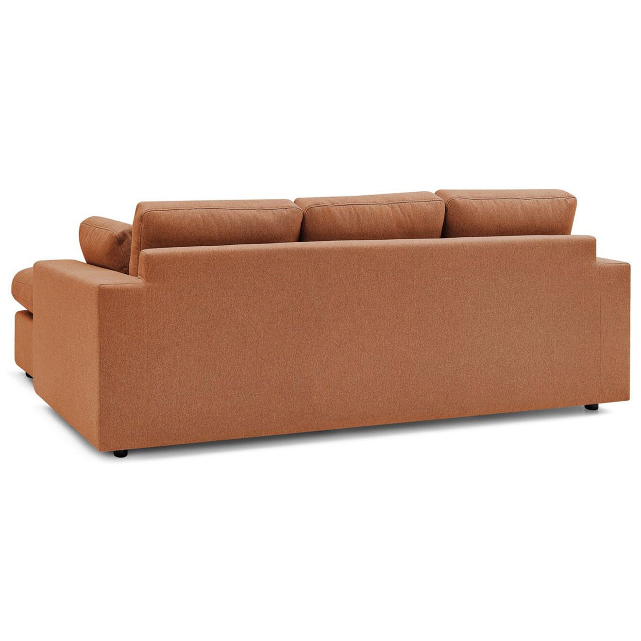 Bobochic Canapé d'angle fixe réversible belair orange - 280x139 cm