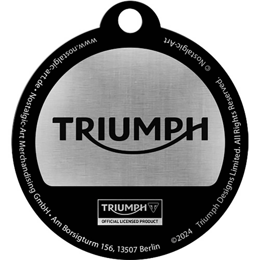 nostalgic art - Porte-clés Triumph - Logo Noir / Gris