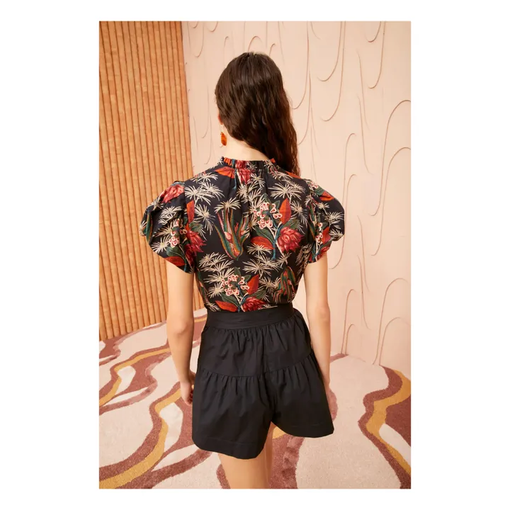 Ulla Johnson Blouse Klara Popeline de Coton | Noir