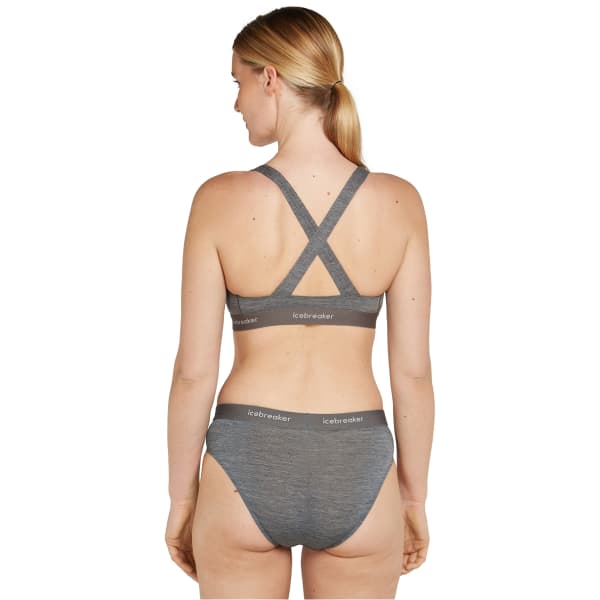 Brassière trail ICEBREAKER W M 125 CL SPRITE RACERBACK BRA GRITSTONE-013