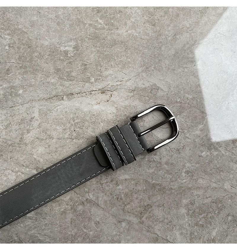 Sinlarity - Kunstleren riem met contrasterende stiksels