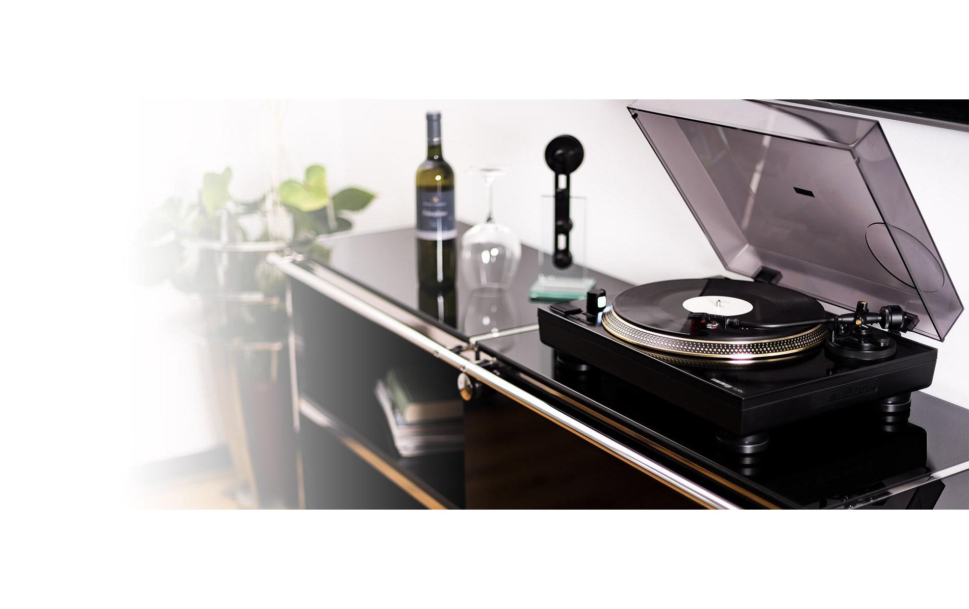 Plattenspieler HiFi Turn5 Schwarz<br>Hochwertiger HiFi-Plattenspieler mit Direktantrieb