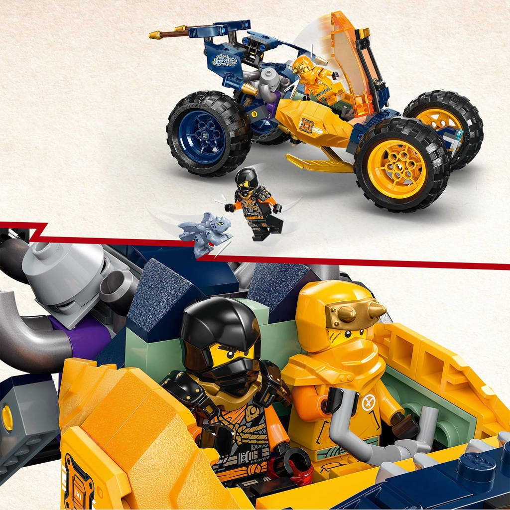 Leuke auto om achteraf mee te spelenArins ninjaterreinbuggy Voertuig en Draken Speelgoed Set voor Kinderen 71811