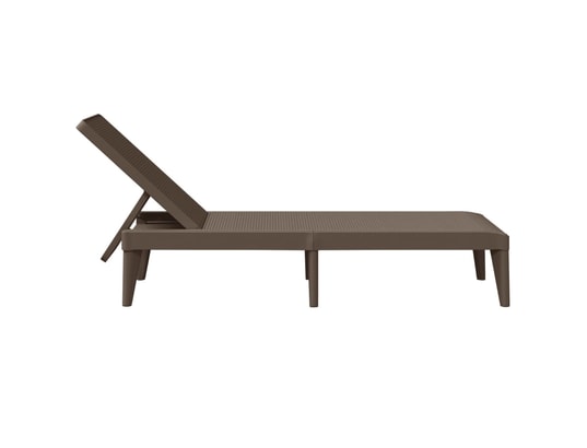 VIDAXL - Bain de soleil Chaise longue marron 186x60x29 cm pp
