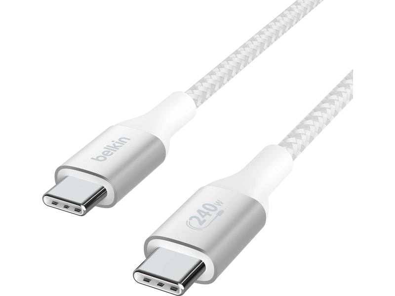 Belkin USB-Ladekabel BoostCharge 240W USB C - USB C 1 m Verbindungskabel mit geflochtener Nylonummantelung von USB-C zu USB-C