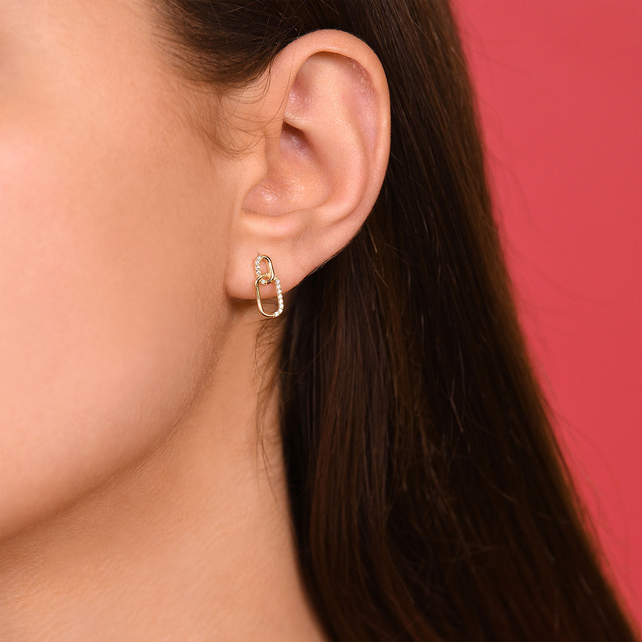 By Colette Boucles d'oreilles Erika Zirconium or jaune