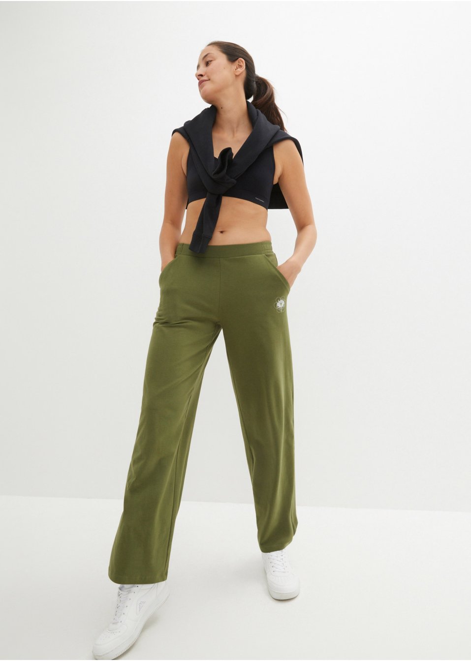 Pantalon fluide avec taille confortable, jambes larges