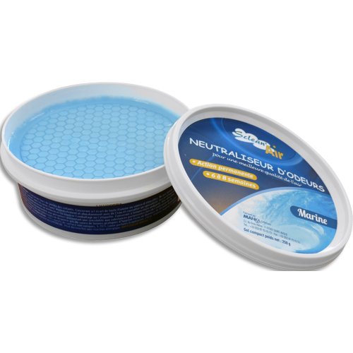 Désodorisant coldis sclean'air gel neutralisateur mauvaise odeur animale végétale industrielle air marine boîtier 250gr