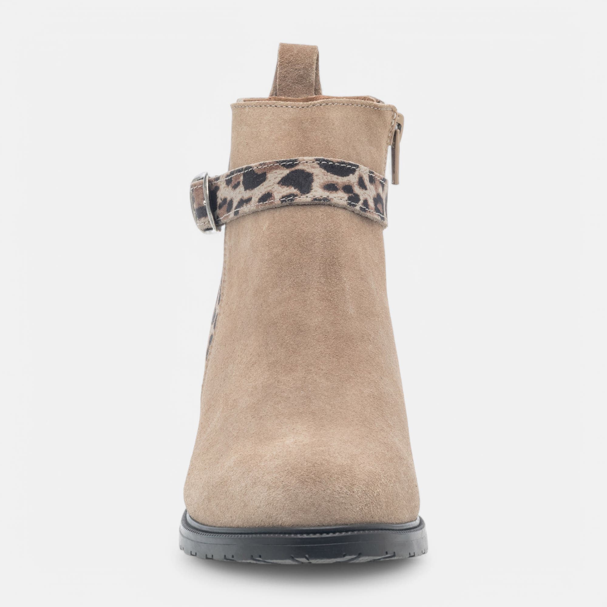 Bottines Femme en cuir beige