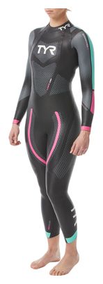 Combinaison Néoprène Tyr Hurricane Cat 5 Noir/Bleu/Rose Femme