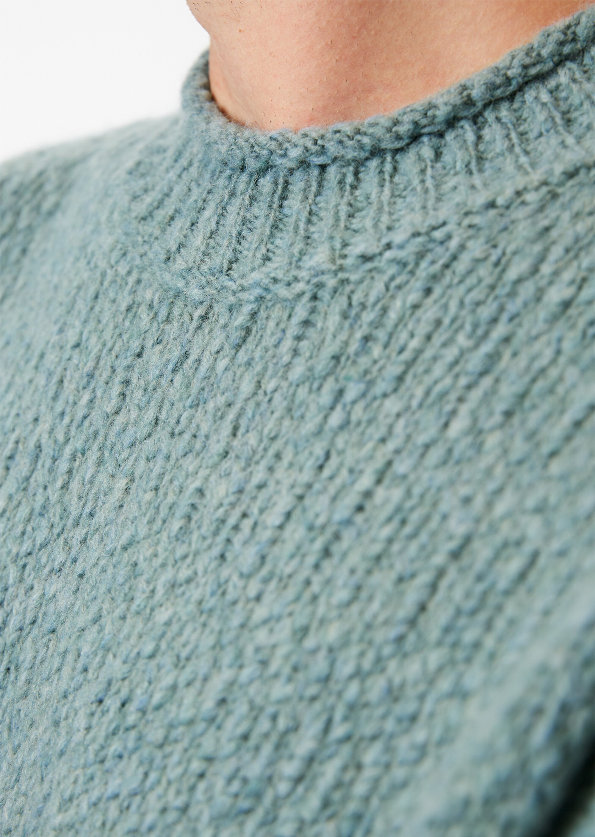 Pullover regular aus Wolle-Mix mit Slub-Optik