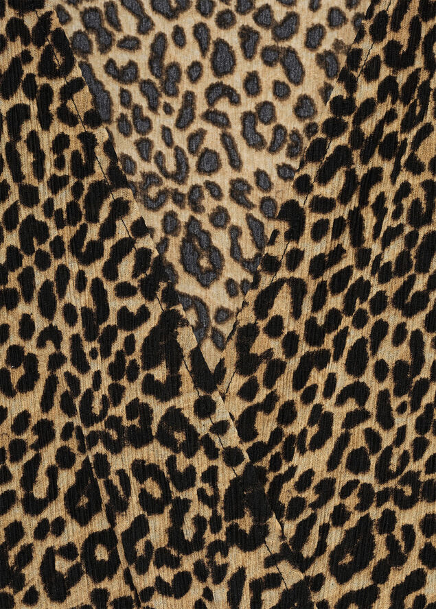 MANGO Leopard gown Brown