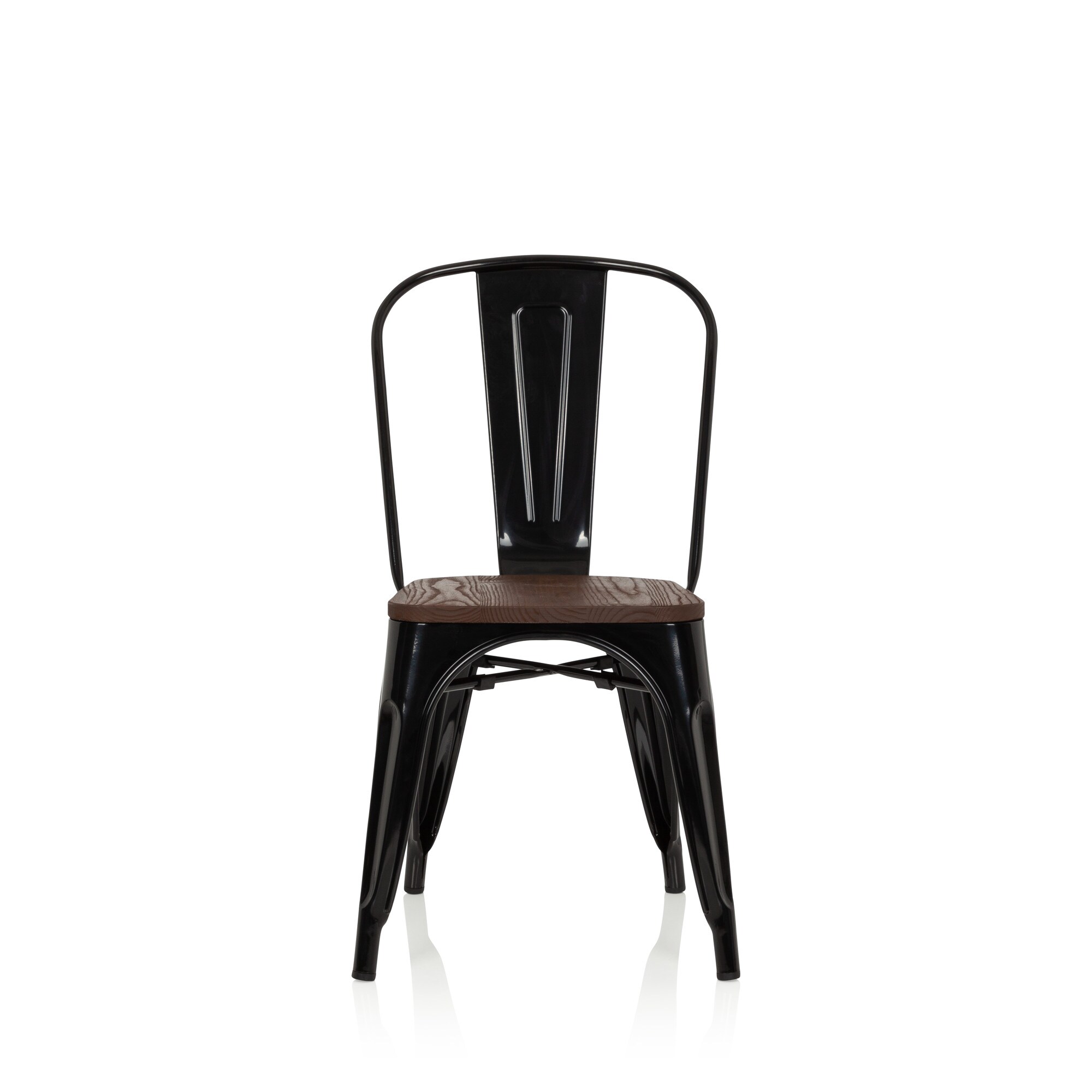 Bistrostuhl VANTAGGIO COMFORT W Stahl / Ulmenholz ohne Armlehnen hjh OFFICE