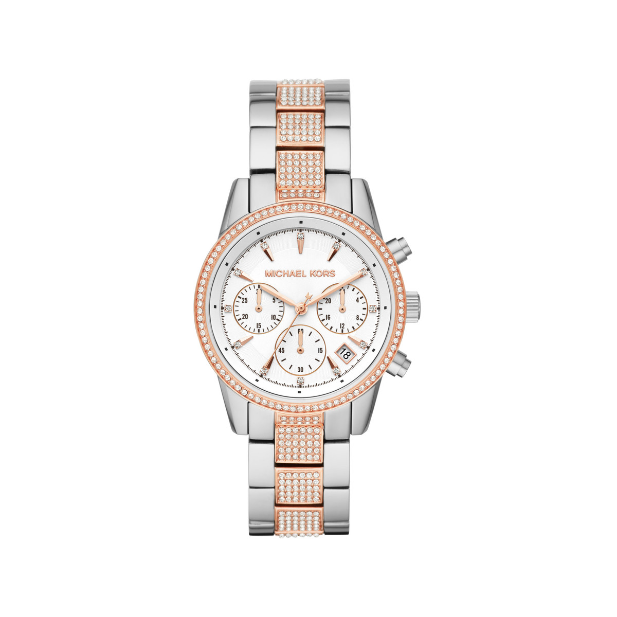 Montre MICHAEL KORS femme bracelet acier  bicolore rose