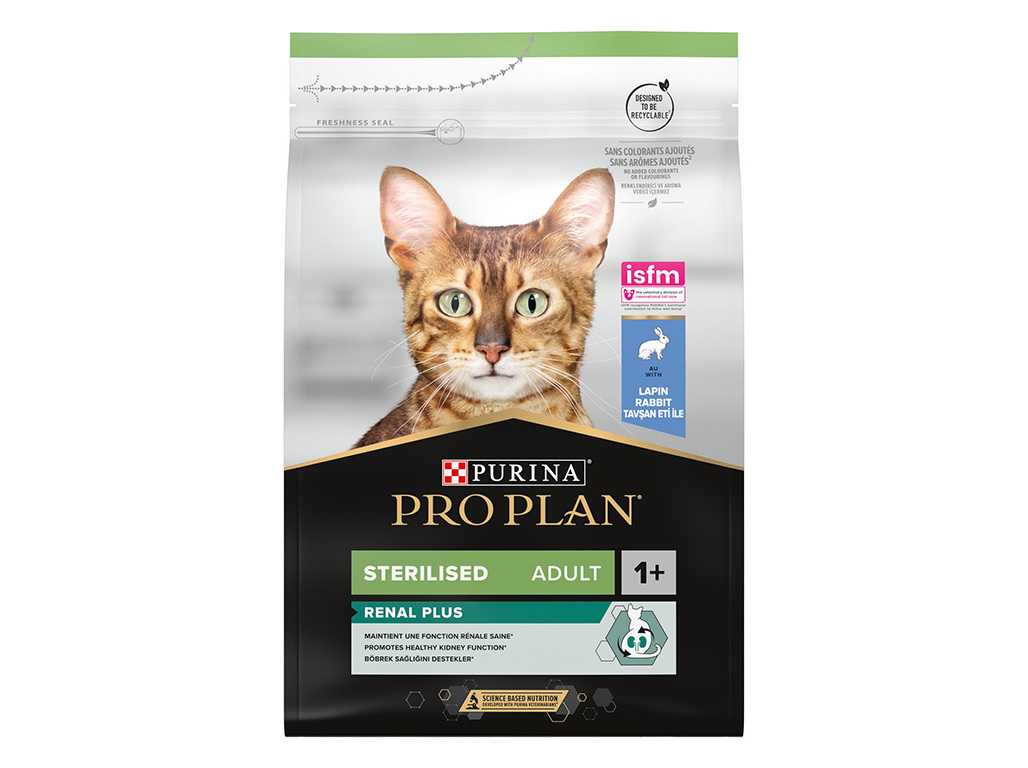 RAÇÃO GATO PRO PLAN ESTERILIZADO COELHO 3KG