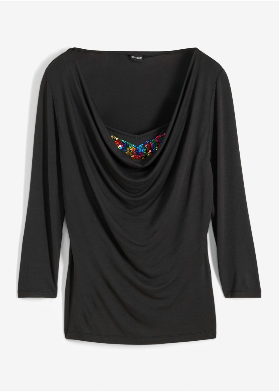 T-shirt à encolure bénitier