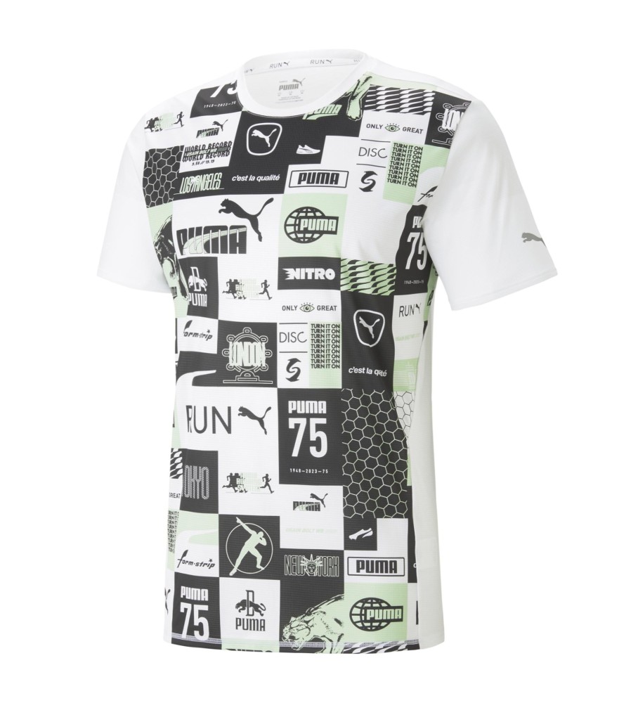 Camiseta branca Puma Run Favorite Aop