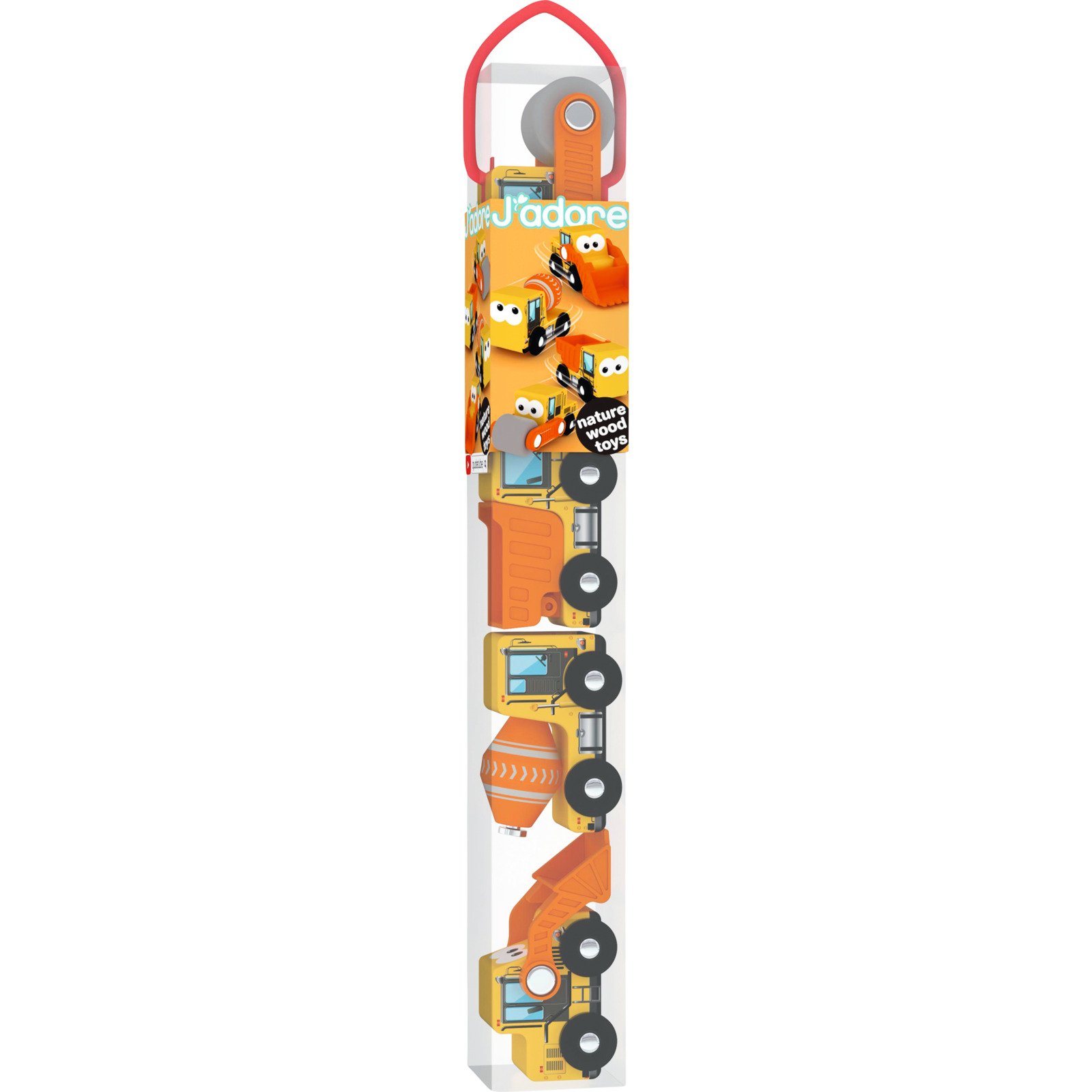 J'adore Holzspielset Baufahrzeuge