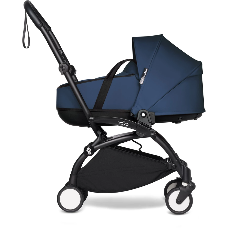 BABYZEN Kinderwagen YOYO2 0+ Black mit Liegewanne Navy Blue